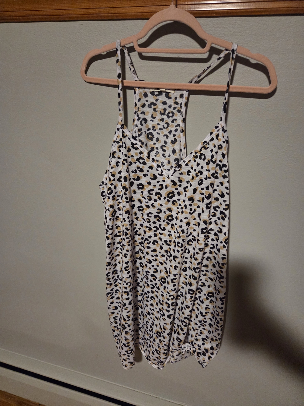 Miken Leopard Print Spaghetti Strap Cover Up - White, Black & Yellow